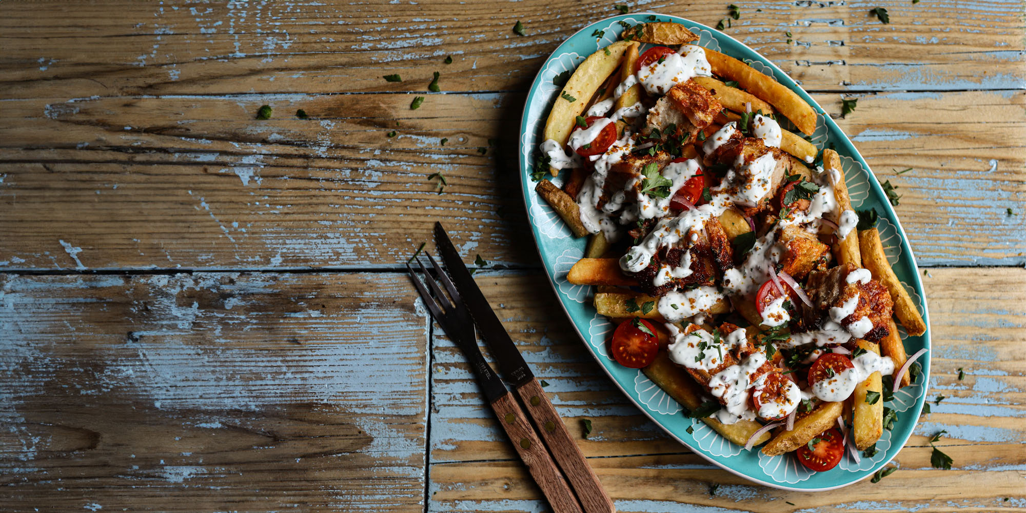 Belly Pork Carnitas Gyros Fusion Fries